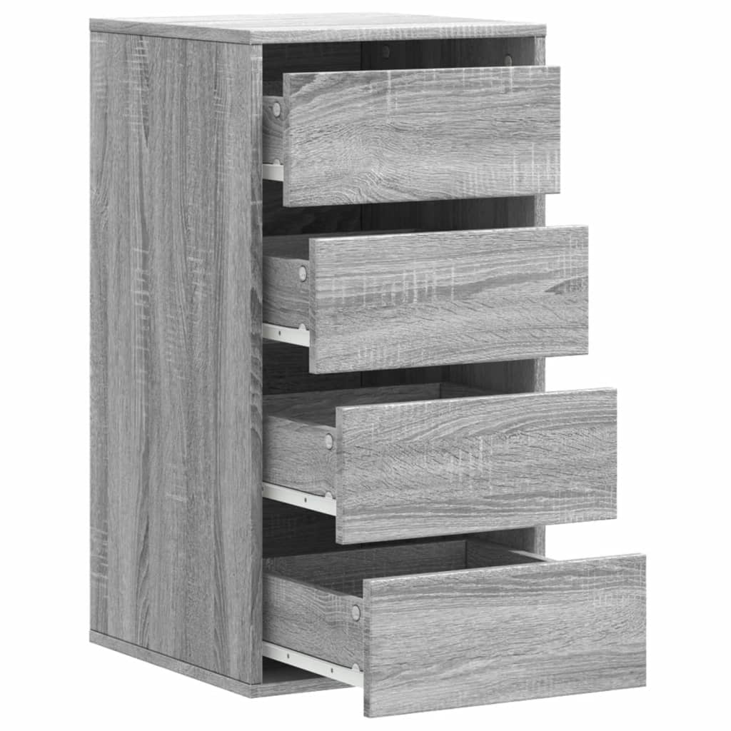 Cassettiera Angolare Grigio Sonoma 40x41x76cm Legno Multistrato - homemem39