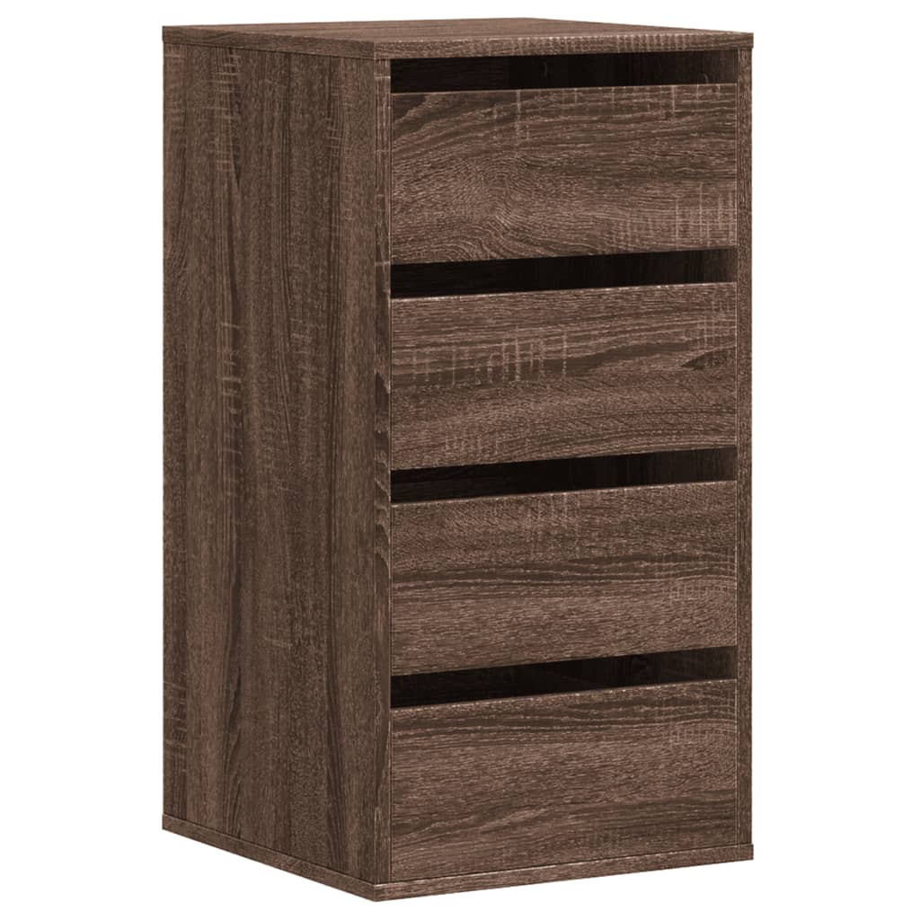 Cassettiera Angolo Rovere Marrone 40x41x76cm Legno Multistrato - homemem39