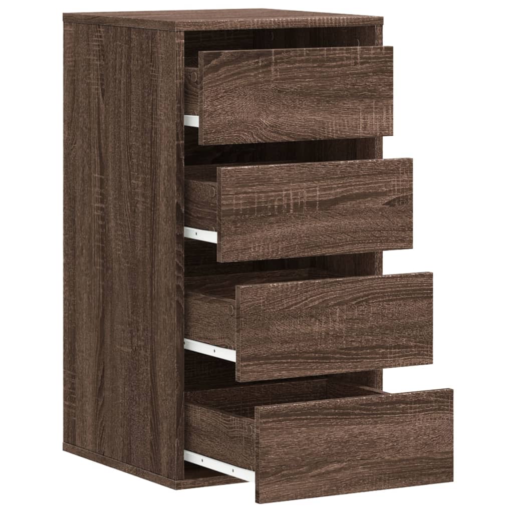 Cassettiera Angolo Rovere Marrone 40x41x76cm Legno Multistrato - homemem39