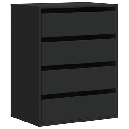 Cassettiera Angolare Nera 60x41x76 cm in Legno Multistrato - homemem39