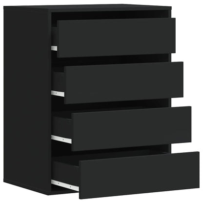 Cassettiera Angolare Nera 60x41x76 cm in Legno Multistrato - homemem39