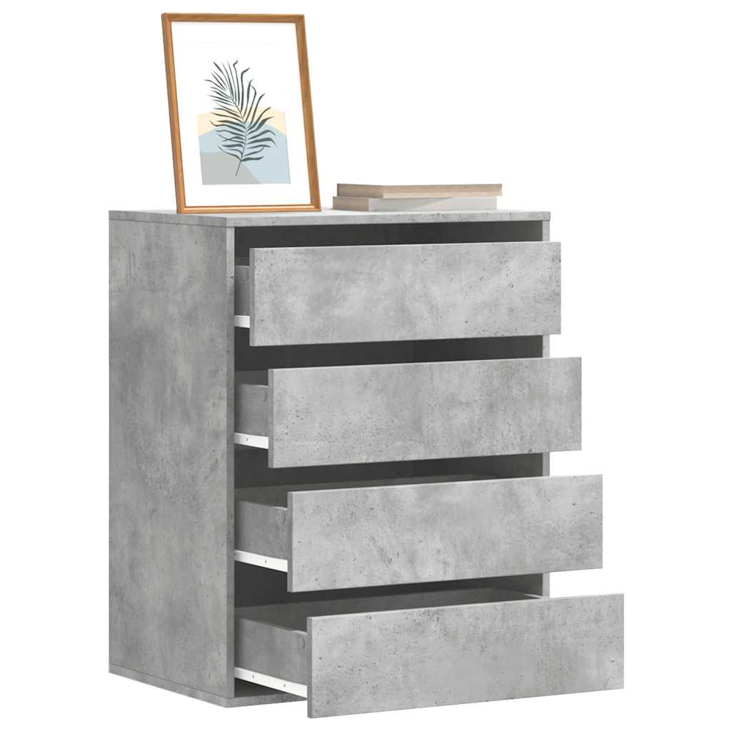 Cassettiera Angolo Grigio Cemento 60x41x76cm Legno Multistrato - homemem39