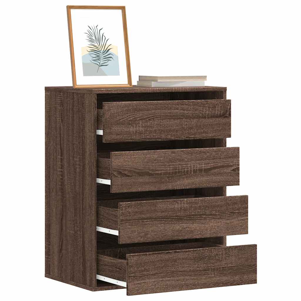 Cassettiera Angolo Rovere Marrone 60x41x76cm Legno Multistrato - homemem39