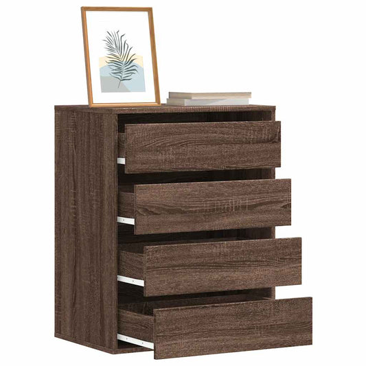 Cassettiera Angolo Rovere Marrone 60x41x76cm Legno Multistrato - homemem39