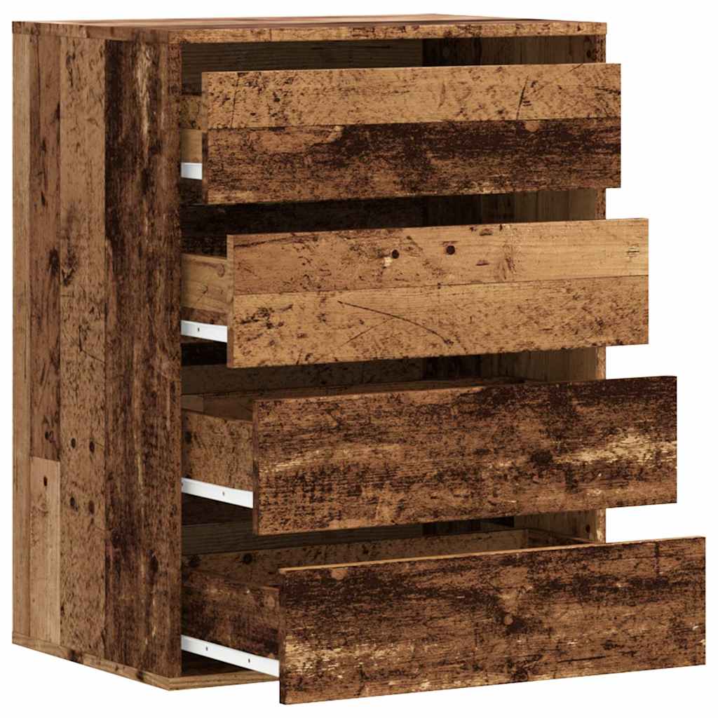 Cassettiera Angolare Legno Antico 60x41x76 cm Legno Multistrato - homemem39