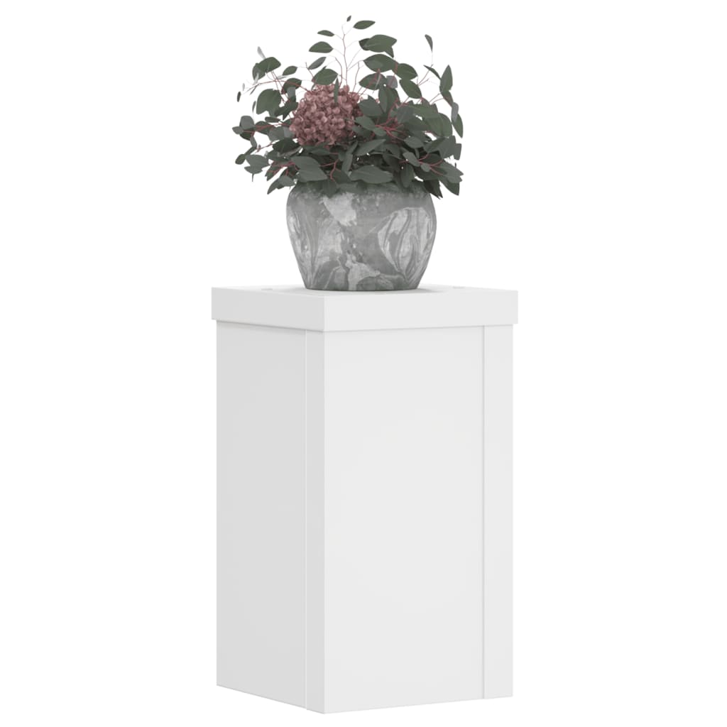 Supporti per Piante 2 pz Bianchi 10x10x18 cm Legno Multistrato | homemem39