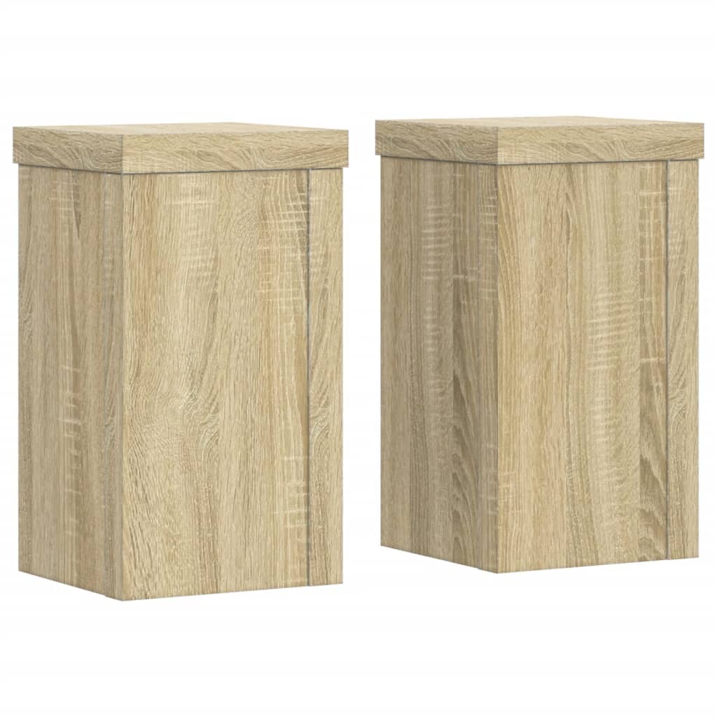 Supporti per Piante 2 pz Rovere 10x10x18 cm in Multistrato | homemem39