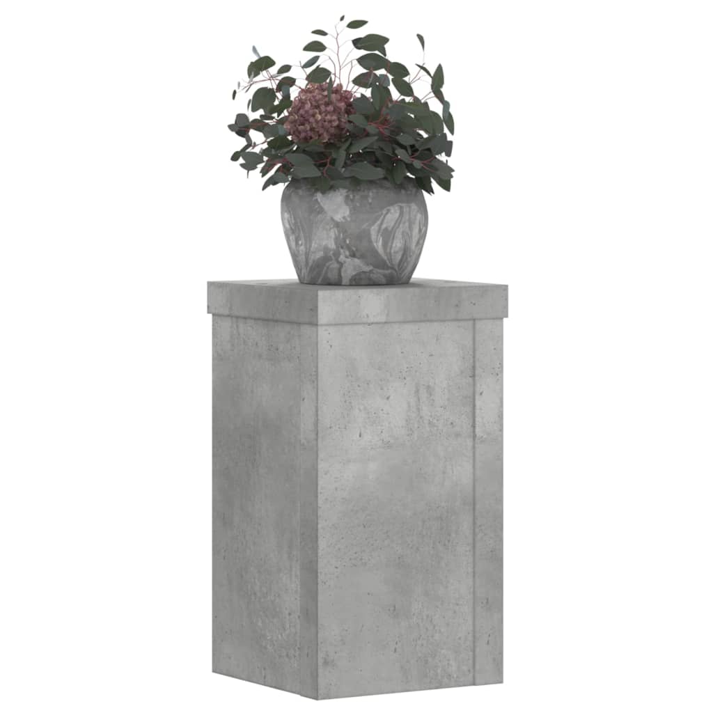 Supporti per Piante 2 pz Grigio 10x10x18 cm Legno Multistrato | homemem39