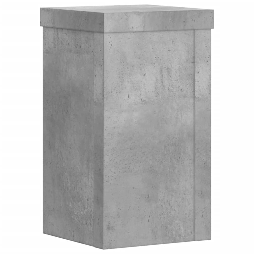Supporti per Piante 2 pz Grigio 10x10x18 cm Legno Multistrato | homemem39