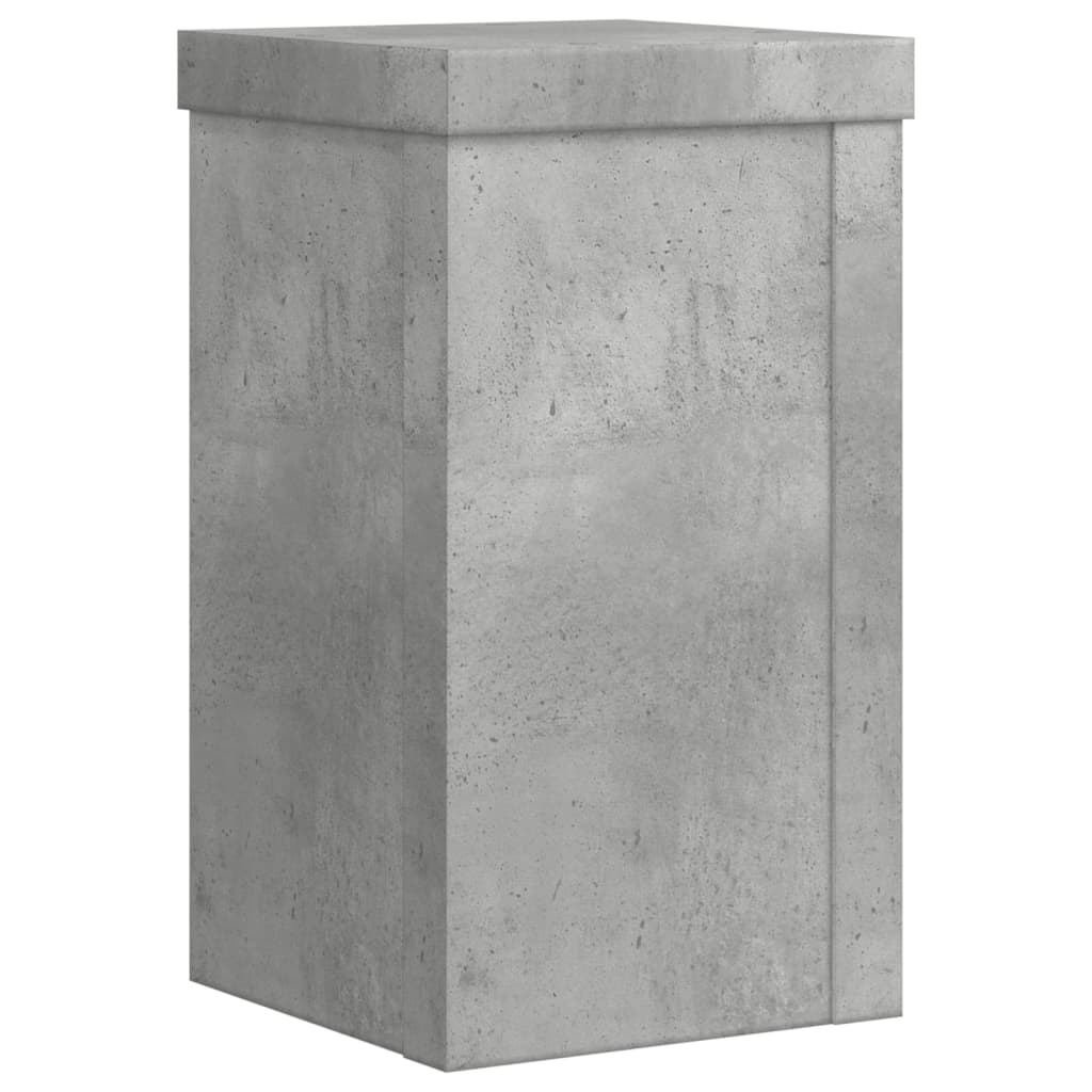 Supporti per Piante 2 pz Grigio 10x10x18 cm Legno Multistrato | homemem39