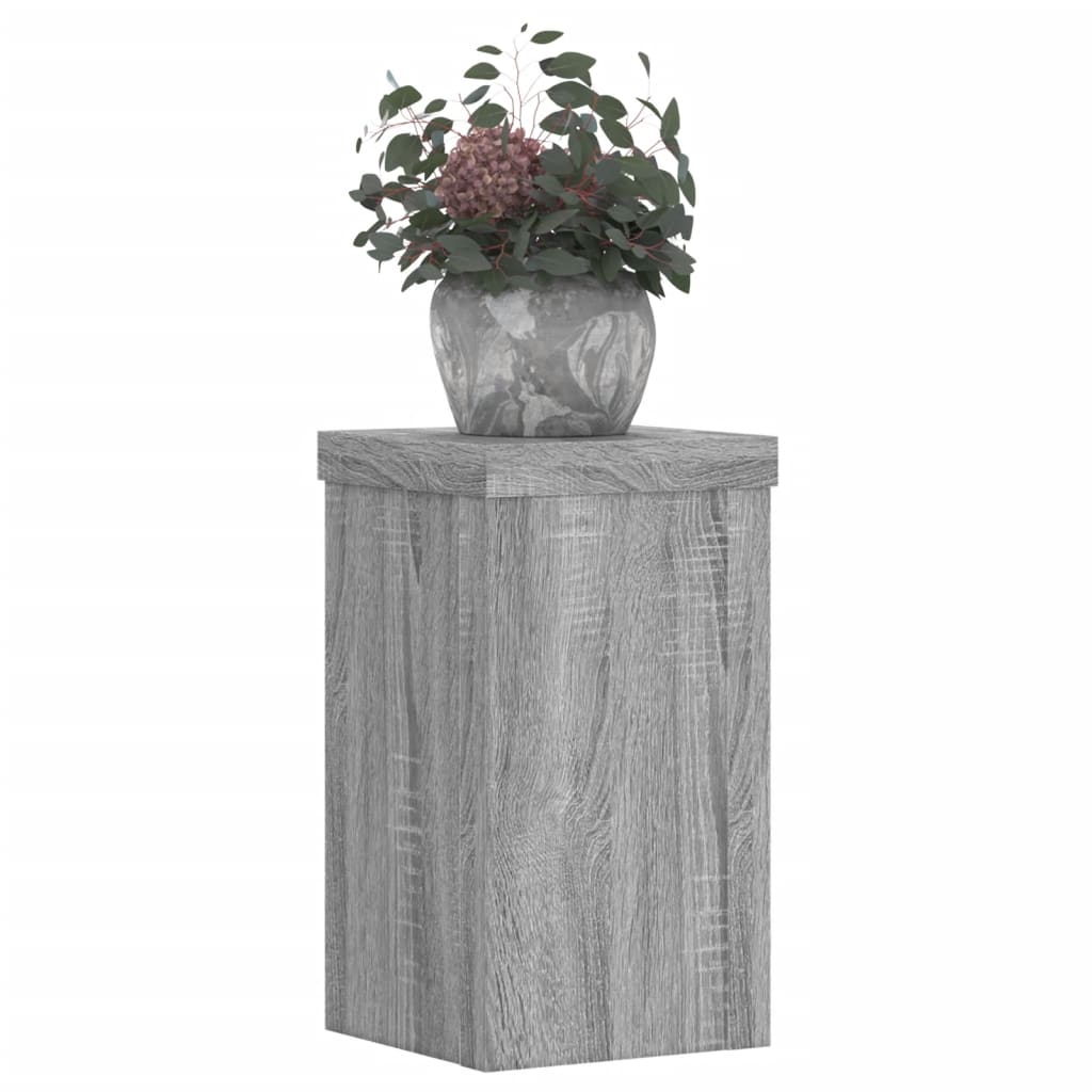 Supporti per Piante 2 pz Grigio 10x10x18 cm in Multistrato | homemem39