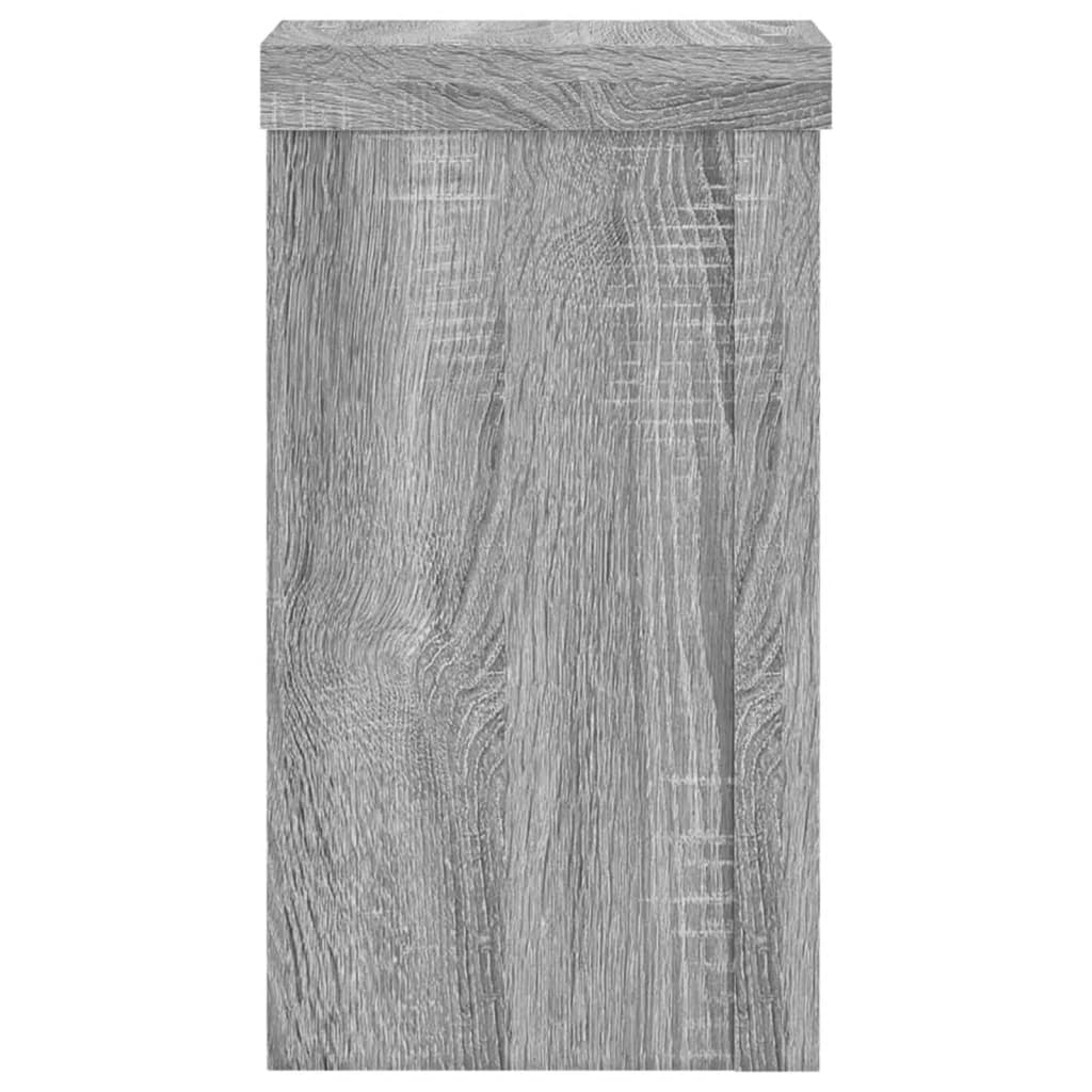 Supporti per Piante 2 pz Grigio 10x10x18 cm in Multistrato | homemem39