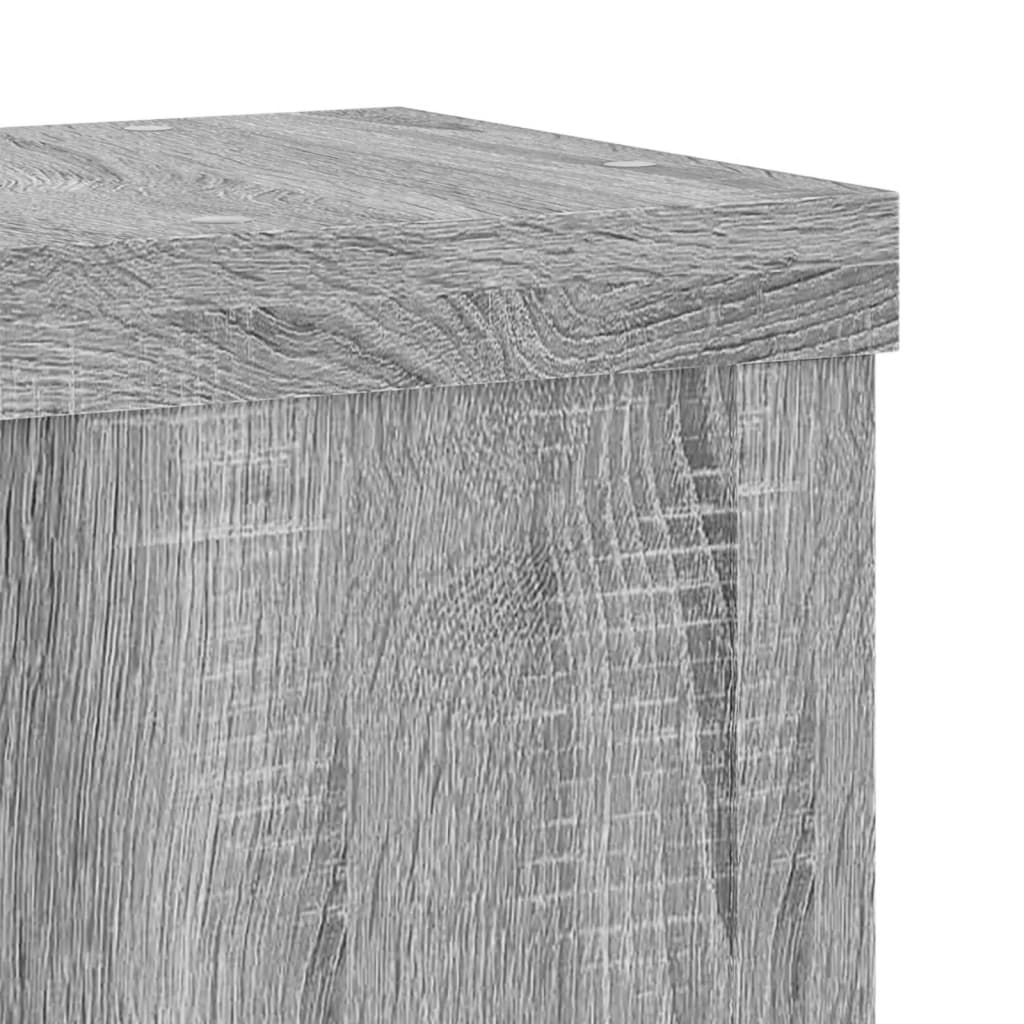 Supporti per Piante 2 pz Grigio 10x10x18 cm in Multistrato | homemem39