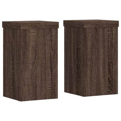 Supporti per Piante 2 pz Marrone 10x10x18 cm Legno Multistrato
