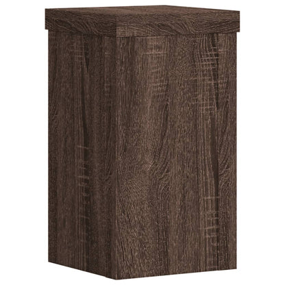 Supporti per Piante 2 pz Marrone 10x10x18 cm Legno Multistrato