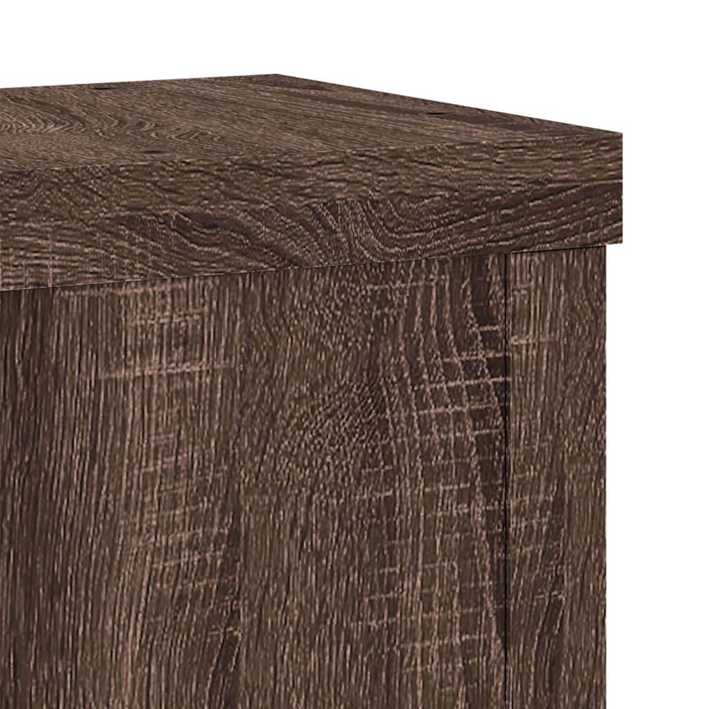 Supporti per Piante 2 pz Marrone 10x10x18 cm Legno Multistrato | homemem39