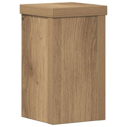 Supporti per Piante 2 pz Rovere 10x10x18 cm in Multistrato