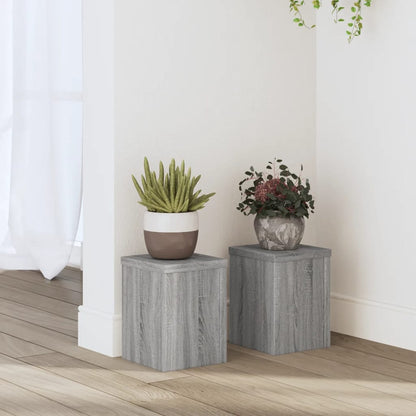 Supporti per Piante 2 pz Grigio 15x15x20 cm in Multistrato | homemem39