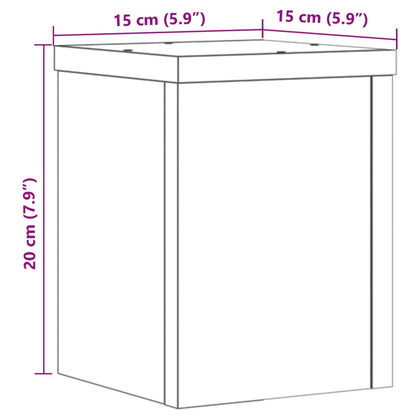 Supporti per Piante 2 pz Legno 15x15x20 cm Legno Multistrato | homemem39