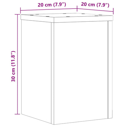 Supporti per Piante 2 pz Grigio 20x20x30 cm Legno Multistrato | homemem39