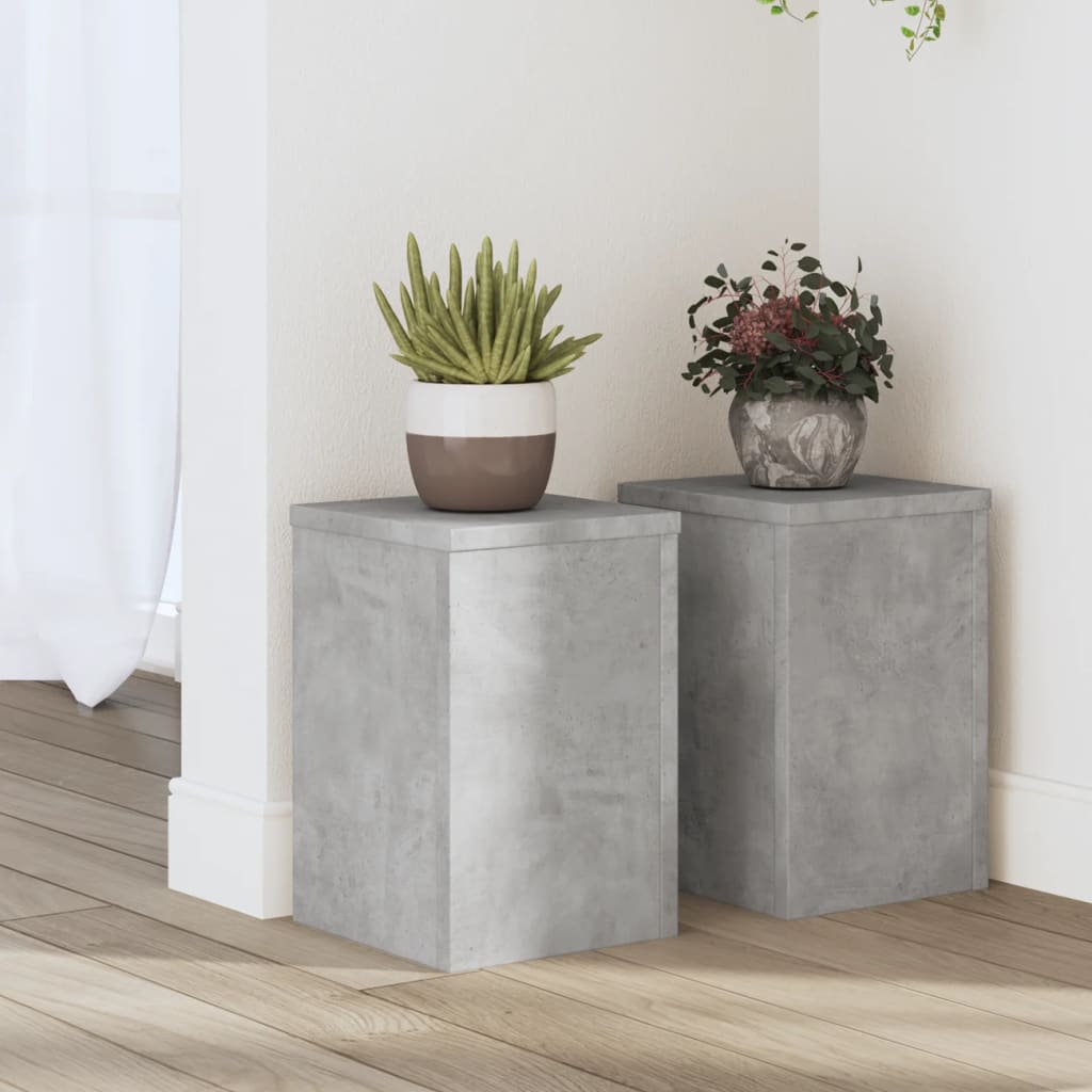 Supporti per Piante 2 pz Grigio 20x20x30 cm Legno Multistrato | homemem39