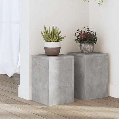 Supporti per Piante 2 pz Grigio 20x20x30 cm Legno Multistrato | homemem39