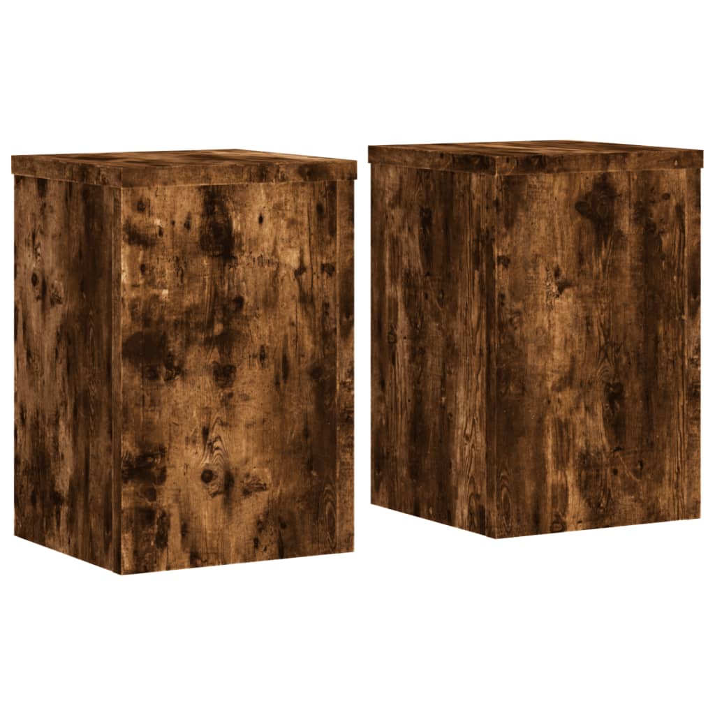Supporti per Piante 2 pz Rovere 20x20x30 cm Legno Multistrato | homemem39