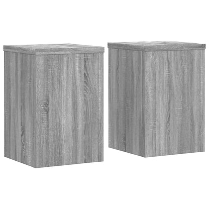 Supporti per Piante 2 pz Grigio 20x20x30 cm in Multistrato | homemem39