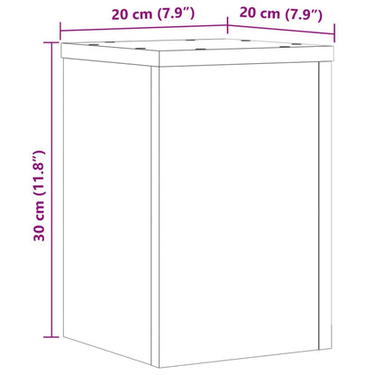 Supporti per Piante 2 pz Grigio 20x20x30 cm in Multistrato | homemem39