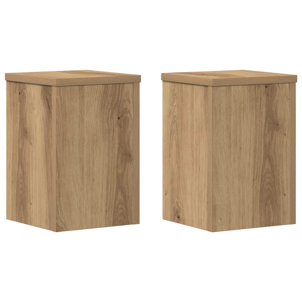Supporti per Piante 2 pz Rovere 20x20x30 cm in Multistrato | homemem39