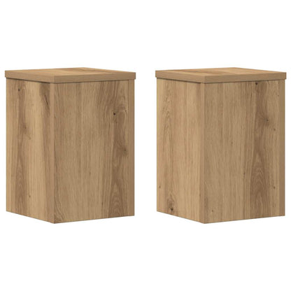Supporti per Piante 2 pz Rovere 20x20x30 cm in Multistrato | homemem39