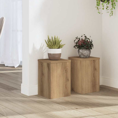 Supporti per Piante 2 pz Rovere 20x20x30 cm in Multistrato | homemem39