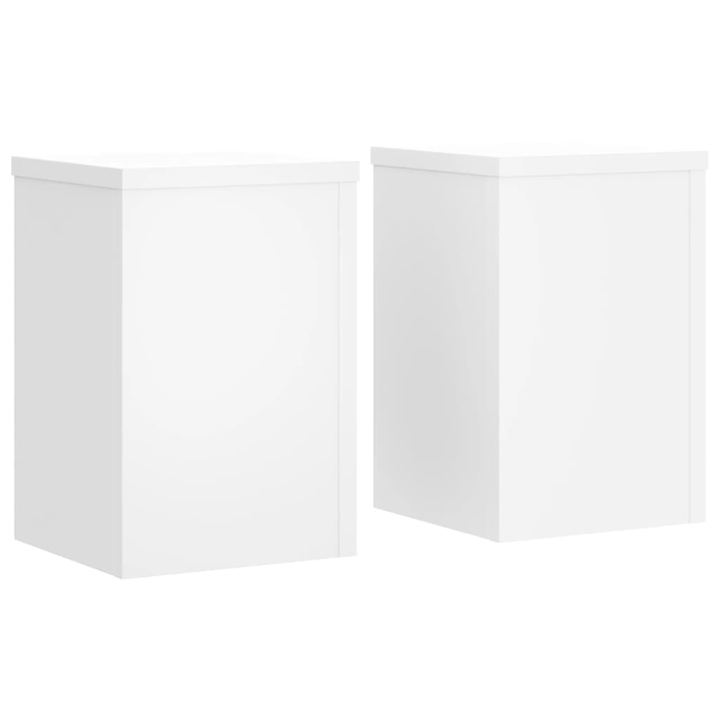 Supporti per Piante 2 pz Bianchi 25x25x35 cm Legno Multistrato | homemem39