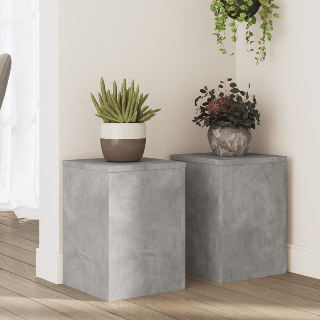 Supporti per Piante 2 pz Grigio 25x25x35 cm Legno Multistrato | homemem39