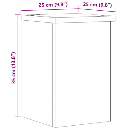 Supporti per Piante 2 pz Rovere 25x25x35 cm Legno Multistrato | homemem39