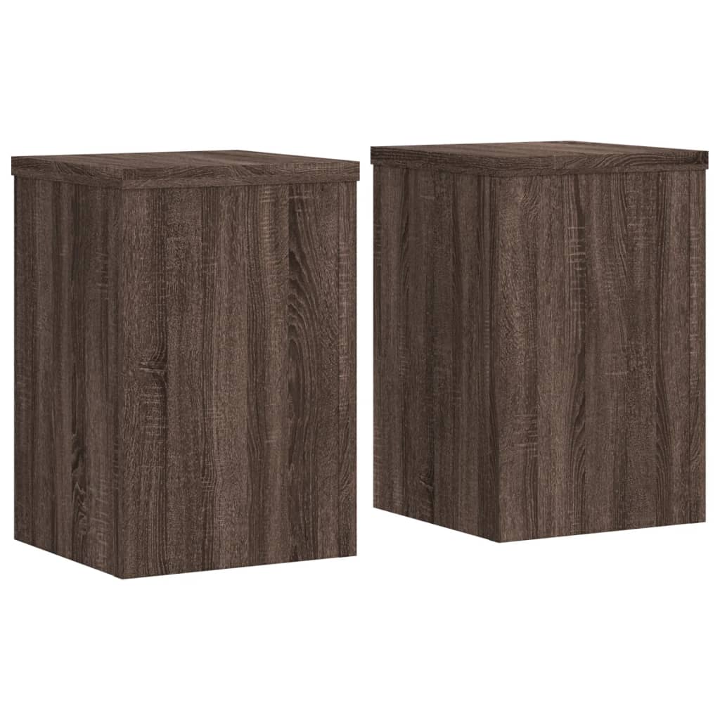 Supporti per Piante 2 pz Marrone 25x25x35 cm Legno Multistrato | homemem39