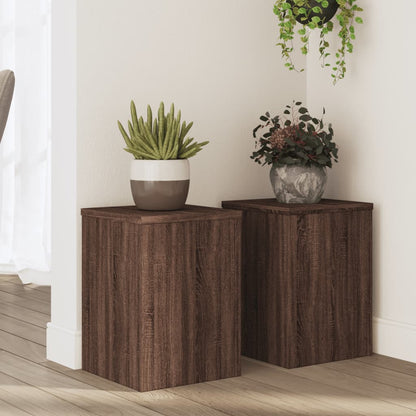 Supporti per Piante 2 pz Marrone 25x25x35 cm Legno Multistrato | homemem39