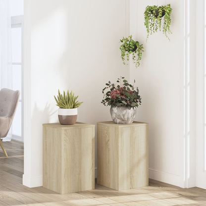 Supporti per Piante 2 pz Rovere 30x30x50 cm in Multistrato | homemem39