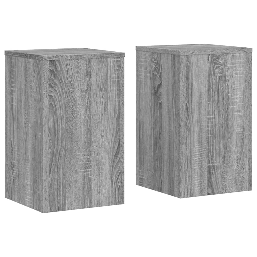 Supporti per Piante 2 pz Grigio 30x30x50 cm in Multistrato | homemem39