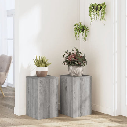 Supporti per Piante 2 pz Grigio 30x30x50 cm in Multistrato | homemem39