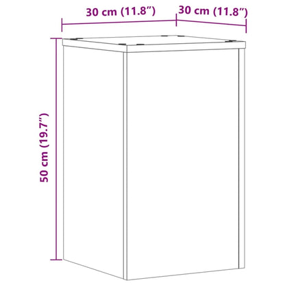 Supporti per Piante 2 pz Rovere 30x30x50 cm in Multistrato | homemem39