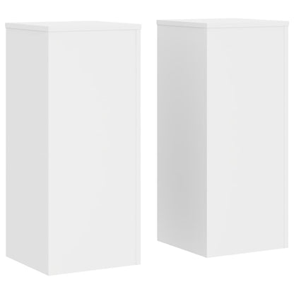 Supporti per Piante 2 pz Bianchi 30x30x70 cm Legno Multistrato | homemem39