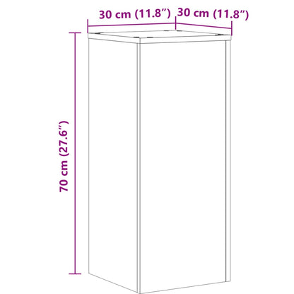 Supporti per Piante 2 pz Bianchi 30x30x70 cm Legno Multistrato | homemem39