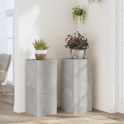 Supporti per Piante 2 pz Grigio 30x30x70 cm Legno Multistrato | homemem39