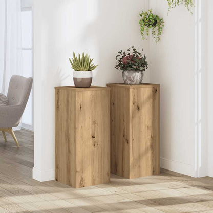Supporti per Piante 2 pz Rovere 30x30x70 cm in Multistrato | homemem39