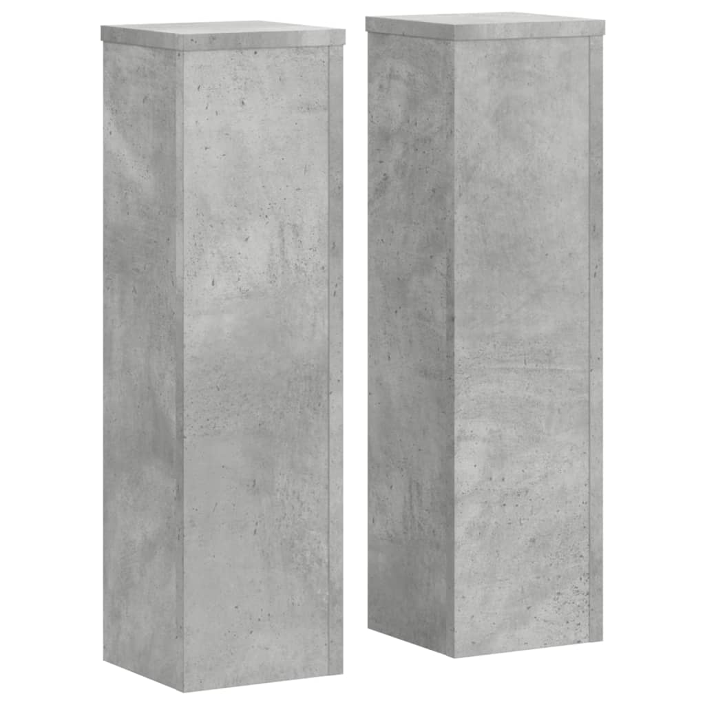 Supporti per Piante 2 pz Grigio 17x17x60 cm Legno Multistrato - homemem39