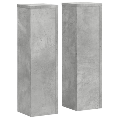 Supporti per Piante 2 pz Grigio 17x17x60 cm Legno Multistrato - homemem39
