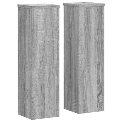 Supporti per Piante 2 pz Grigio 17x17x60 cm in Multistrato | homemem39