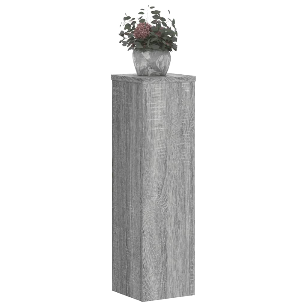 Supporti per Piante 2 pz Grigio 17x17x60 cm in Multistrato | homemem39
