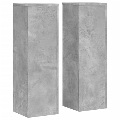 Supporti per Piante 2 pz Grigio 25x25x80 cm Legno Multistrato | homemem39